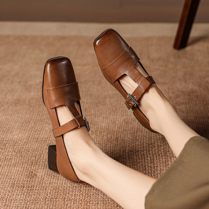 Veyra Genuine Leather Heels
