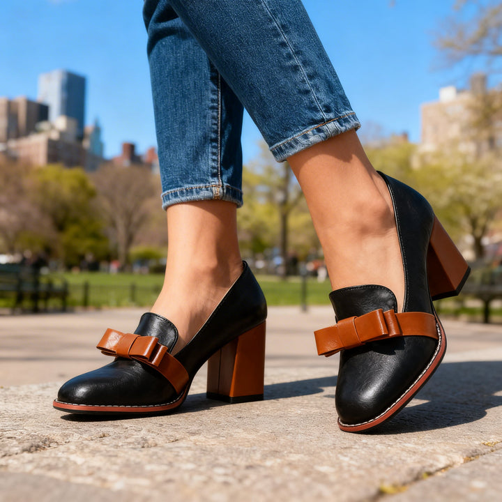 Abigail Bow Strap Loafers